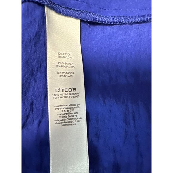 Chico's Open Front 3/4 Ruched Sleeves Zip Pockets Jacket Size 1 US M - Picture 6 of 9